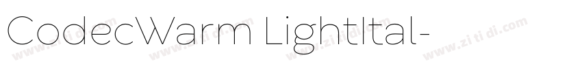 CodecWarm LightItal字体转换